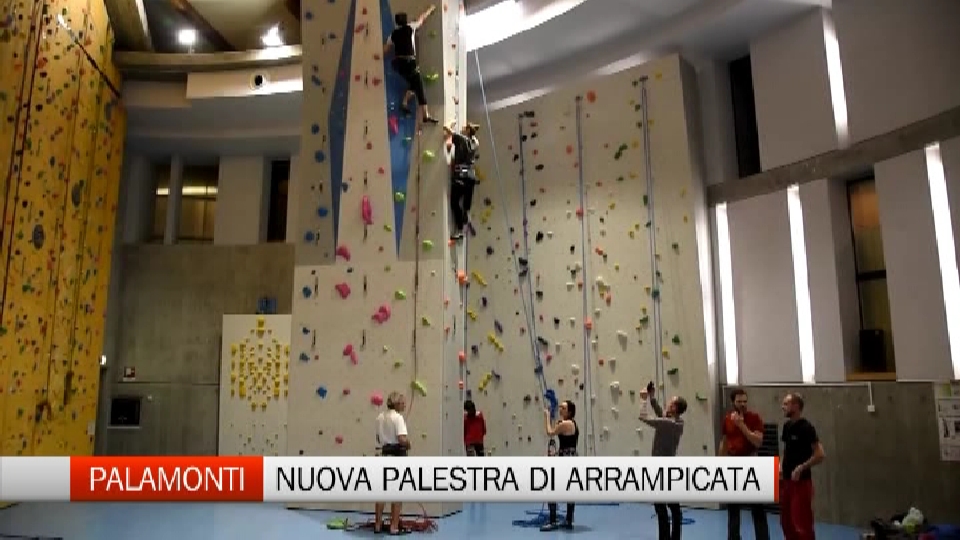 Bergamo TV - Palamonti, inaugurata la nuova palestra di arrampicata